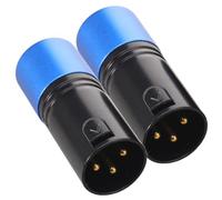 2 Pièces Terminateur de Signal Xlr Mâle Résistance 120 Ohms Bleue | Éclairage de Scène et Contrôleurs Xlr, Plastique et Métal, Usage Théâtre, Productions