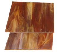 2 Pièces Tesselles en Verre Marron pour Mosaïque, Vitraux Moderne | Matériau Souple et Découpable, Surface Lisse Polie, Teinte Uniforme, Fournitures Créatives pour Décors Intérieurs, Pots,