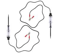 2 Pièces Testeur Électrique Automobile 6v 12v 24v avec Fil Ressort | Pince Crocodile, Indication de Continuité, pour Circuits Auto, Atelier Garage, Mécaniciens et Techniciens