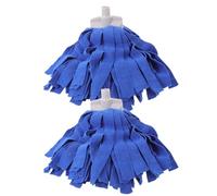 2 Pièces Tête de Balai à Franges Détachable, Filetages 1 Pouce | Fibres Synthétiques et Tissu Plastique, Adhérence Renforcée, Installation Facile, Sols la Cuisine, Bois et Marbre