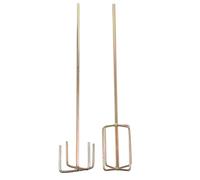 2 pièces Tête Mélangeuse Hexagonale en Acier, Ciment et peinture | Cadre Soudé, Fixation au Mandrin, Tige Longue Résistante à Déformation, Préparation Murale et Travaux Créatifs