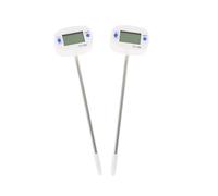 2 Pièces Thermomètre Cuisine Numérique à Sonde, Grand Écran | Plastique et Métal, Pointe Sûre, Échelle Lisible, pour Lait, Yaourt, Barbecue et Cuisson