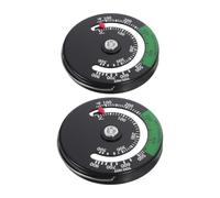 2 Pièces Thermomètre de Cheminée et Four 0 à 500 °C, Double Échelle | Boîtier en Plastique, Suivi Précis Chaleur, Fixation Forte, pour Foyer, Poêle à Bois et Cuisson