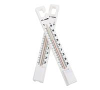 2 Pièces Thermomètre de Réfrigérateur en Plastique Blanc, 30 à 50 °c | Double Graduation Celsius, Format Plat Compact, Mémoire , Contrôle du Congélateur Étagères Réfrigérées