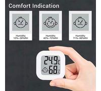 2 pièces Thermomètre et hygromètre numérique mini de haute précision, Jauge de température ambiante avec rafraîchissement rapide, Moniteur de température et d'humidité intérieur/extérieur, Grand écran