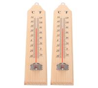 2 pièces Thermomètre Mural Double Échelle Celsius et Fahrenheit | Design Rustique Classique, Lecture Analogique Précise, Fixation Murale Facile, pour Cave à Vin et Sauna Style Aléatoire