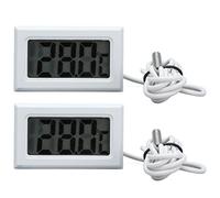 2 Pièces Thermomètre Numérique électronique Rafraîchir la Température avec Sonde de 1 M Grand écran pour Réfrigérateurs Congélateurs Incubateurs (blanc * 2)
