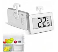 2 Pièces Thermomètre Numérique Mini pour Réfrigérateur, Thermomètre étanche, Thermometre Frigo Digital pour Congélateur avec Crochet, Écran A acile À Lire, Idéal pour Maison et Bureau