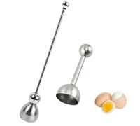 2 Pièces Toqueur À Oeuf en Acier Inoxydable Ouvre-Œufs pour Œufs À Coque et Durs Outil de Cuisine pour Ouvrir Coquille D'Œuf Séparateur de Coquille Durable Simple pour Préparation Décoration des Plats