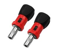 2 Pièces Tournevis Porte-embout à Cliquet Réversible 6,35mm | Manche Plastique et Métal, Prise Renforcée, Contrôle Précis du Couple, Adapté au Bricolage Domestique et Technique