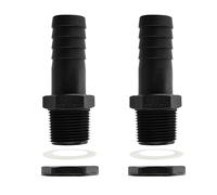 2 Pièces Trop Plein Cuve 25mm, Passe Paroi Cuve, Raccord Tuyau 25mm 1 Pouce, Raccord De Tonneau d'Eau De Pluie 1 Pouce, Passe Paroi Cuve Eau, Kit de Jumelage Cuve Raccordement Pour Citernes De Pluie