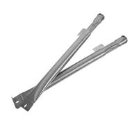 2 pièces Tube de Brûleur en Acier Inoxydable 37,7x4,5x2,6cm | Répartition Thermique Homogène, Forte Résistance à Chaleur, Remplacement DIY pour Grils Extérieurs et Camping