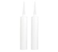 2 Pièces Tube de Mastic Rechargeable en PVC Blanc 300ml | Usage Polyvalent, Résistance à Décoloration Décollement, Étanchéité, Intérieur Chantier