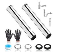 2 Pièces Tube Plongeur Siphon Acier Inoxydable, 200mm Tuyau pour Siphon
