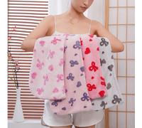 2 pièces Turban élégant pour séchage des cheveux pour femmes, Bonnet de douche design nœud mignon, Absorbant et doux, Décoration de maison (Convient aux filles à la mode, élégantes, chics et charmante