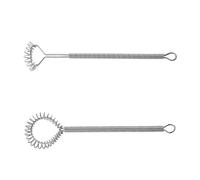 2 Pièces Œufs en Acier Inoxydable à Ressort, Mélange Manuel | Portable et Léger, Usage Multipurpose pour Cocktails, Vin, Glace, Argenté, Forme Triangle Ronde