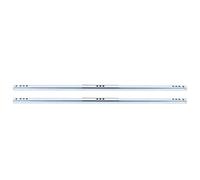 2 pièces/un ensemble de glissière coulissante bidirectionnelle 450 Mm glissière à billes en acier à tiroir de 17 mm de large glissière d'équipement de laboratoire bidirectionnelle pour placards
