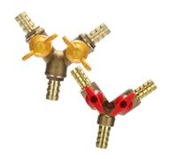 2 Pièces Vanne à Bille D'arrêt en Cuivre, Forme Y, Deux Voies | Gaz et Huile, Usage Commercial ou Résidentiel, Structure à Trois Voies, Couleur Jaune