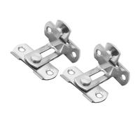 2 Pièces Verrou de Porte à Bascule en Acier Inoxydable 90 Degrés | Boucle à Angle Droit, Sécurité Supplémentaire pour Portes et Granges, Finition Brossée, Base Renforcée