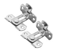 2 Pièces Verrou de Porte à Bascule en Acier Inoxydable 90 Degrés | Finition Brossée, Surface Polie Soignée, Résistance à L'usure, pour Garages et Portes
