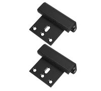 2 Pièces Verrou de Renfort Porte D'entrée en Aluminium, Noir | Fixation par Vis, Plaque Renforcée, Barre Pivotante, Défense Anti-effraction, pour Portes S’ouvrant vers L’intérieur
