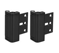 2 Pièces Verrou de Sécurité en Aluminium Noir à Barre Pivotante | Plaque de Renfort Vissée, Protection Anti-effraction, Installation Vis, Adapté aux Logements, Hôtels et Salles de Classe