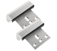 2 Pièces Verrou de Sécurité Renforcé pour Porte en Métal, Anti-vol | Installation Diy, Renfort de Porte, Usage Maison et Bureau, Finition Argenté, Compatible Porte