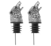 2 Pièces Verseur à Vin Créatif en Alliage de Zinc pour Bar | Bouchon de Bouteille, Aérateur et Conservation, Forme Animale Argentée, Usage Maison et Bar, Accessoire