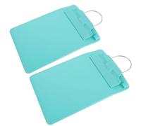 2 Pièces Vert Porte-documents Médical avec Crochet Suspendu A5 en | Panneau Rigide Vertical, Clips Multicouches Élastiques, Maintien Sécurisé des Feuilles, Fixation sur Barrières de Lit