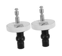 2 Pièces Vis de Fixation, Kit Blanc Anti-basculement | PVC et Caoutchouc, Boulons et Écrous Inclus, pour Toilettes Domestiques, Réparation Rapide