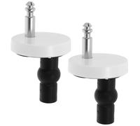 2 Pièces Vis de Fixation, Montage, Remplacement Rapide | PVC Blanc, Axe Métal et Bagues Caoutchouc, pour Couvercle Standard, Maison ou Hôtel, Lot Complet