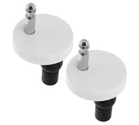 2 Pièces Vis de Fixation pour Siège de Toilette, Blanc, Charnières de | Installation Dessus, Manchons en Caoutchouc Expansibles, Boulons, Écrous et Rondelles PVC, Réparation Salle de Bain