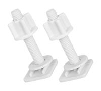 2 Pièces Vis de Remplacement pour Siège de Toilette ABS Blanc | Visserie pour Abattant, Attache Abattant Wc, Installation Facile, Usage Maison et Lieux Publics