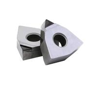 2 Pièces WBGT060102 WBGT060104 PCD CBN Diamant Inserts CNC Tour Tournant Coupe WBGT Lame Métal Outil De Tournage Interne Plaquettes de Carbure CNC(WBGT060104 PCD)