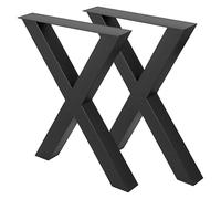 2 Pieds De Table en Acier en Forme De X, Compatibles avec SucceBuy, Trous Pré-percés, Charge De 2204 LB, for Maison, Bar Commercial, Hôtel, Bureau