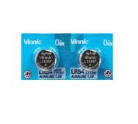 2 piles AG10 Vinnic /L1131/LR1130/189/V10GA/RW89/D189 -