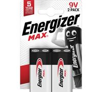 2 Piles Alcalines 9V / 6LR61 Energizer Max