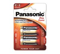 Panasonic Piles alcalines Pro Power LR14 (C) 1,5V – Blister de 2