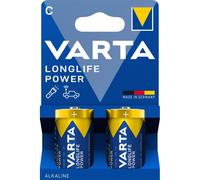 2 Piles Alcalines C / LR14 Varta LongLife Power