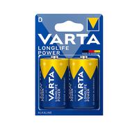 2 Piles alcalines D/LR20 LONGLIFE POWER 1,5V VARTA