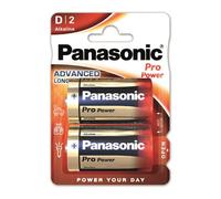 2 Piles Alcalines D / LR20 Panasonic Pro Power