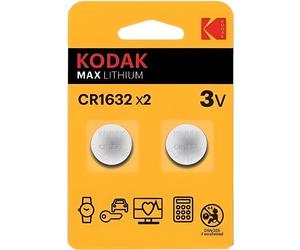 2 Piles bouton Kodak Lithium CR1632 3V Lithium