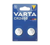 2 piles boutons au lithium Varta CR2450