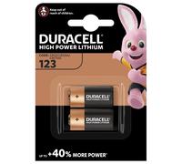 2 Piles CR123 Duracell Lithium 3V