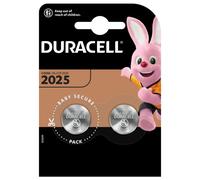 2 Piles CR2025 Duracell Bouton Lithium 3V