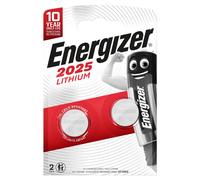 2 Piles CR2025 Energizer Bouton Lithium 3V