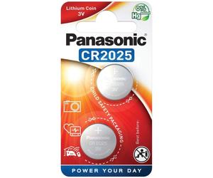 2 Piles CR2025 Panasonic Bouton Lithium 3V