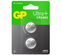 2 Piles CR2450 GP Ultra Plus Bouton Lithium 3V