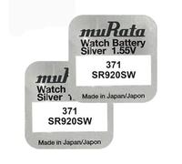 2 piles pour montre muRata Sr920sw 371 44 mAh 1,55 V Silver Oxide, pour hommes et femmes