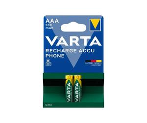 2 Piles Rechargeables AAA / HR03 550mAh Varta Accu Phone